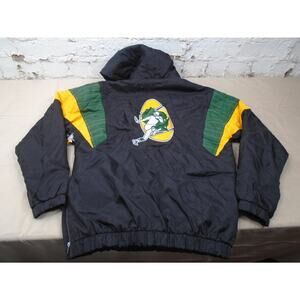 Green Bay Packers Starter Throwback Jacket Windbreaker Coat Striped NFL M